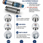 KOSO+ Alkaline Water Maker | Dual Cartridge Mineral Enrichment System | SS304 Stainless Steel