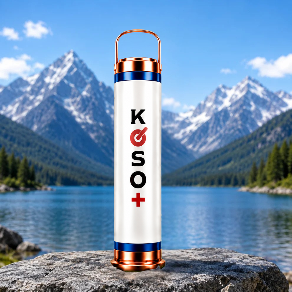 KOSO+ Alkaline Water Maker | Dual Cartridge Mineral Enrichment System | SS304 Stainless Steel
